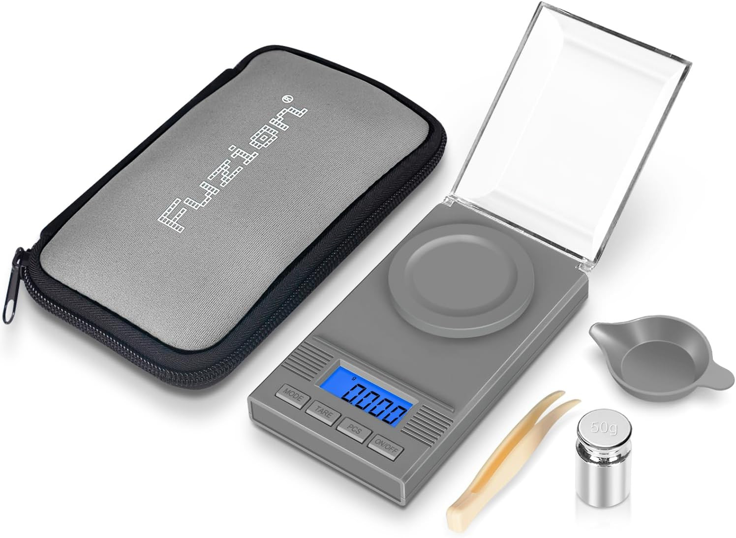 Fuzion Milligram Scale 50G/ 0.001G, Mg Scale, Jewelry Scale with LCD Backlit, Ta