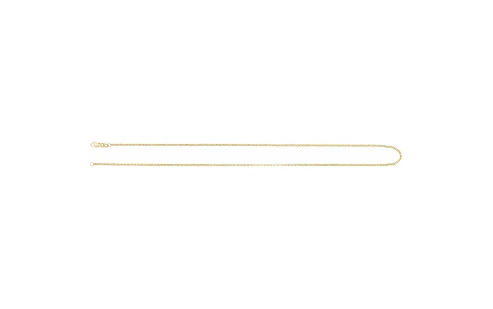 14K Gold 1.65 mm Rolo 7-24″ Chain NEW DEAL