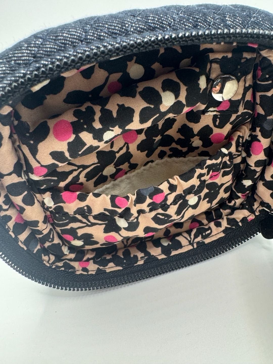Vera Bradley Quilted Denim Jewelry Organizer Travel Case