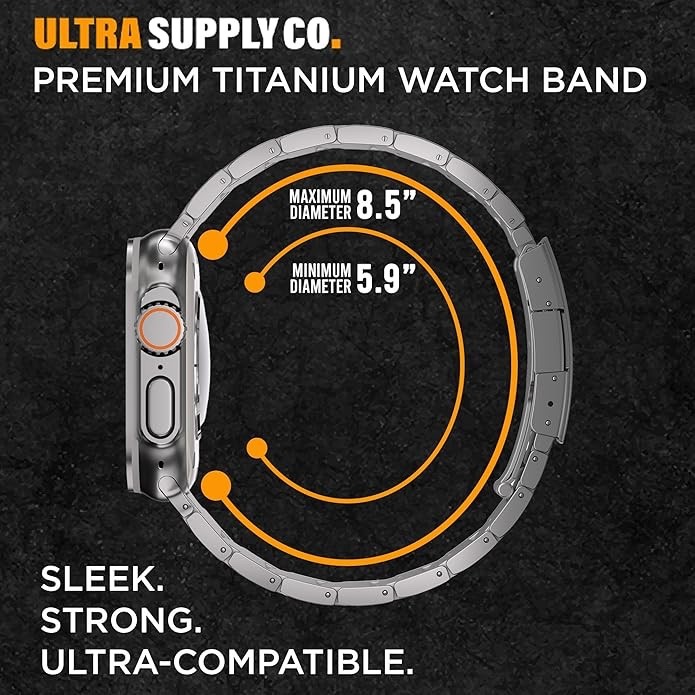 Titanium Band for Apple Watch Ultra 2 & Ultra 1 – 49mm Titanium Metal Bracelet