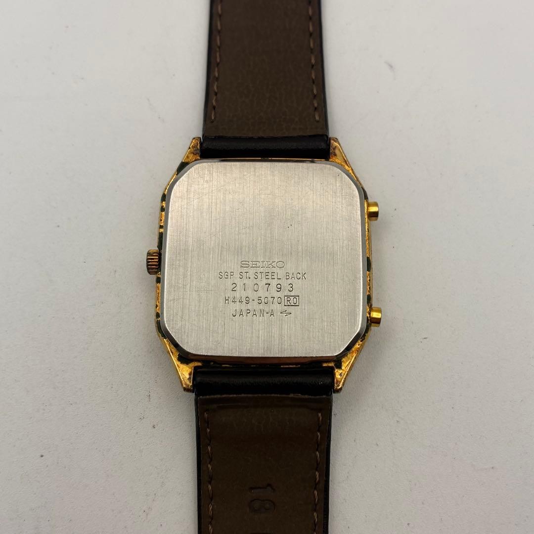 [Working Condition] SEIKO Hybrid Octagon H449-5070 Analog-Digital TV