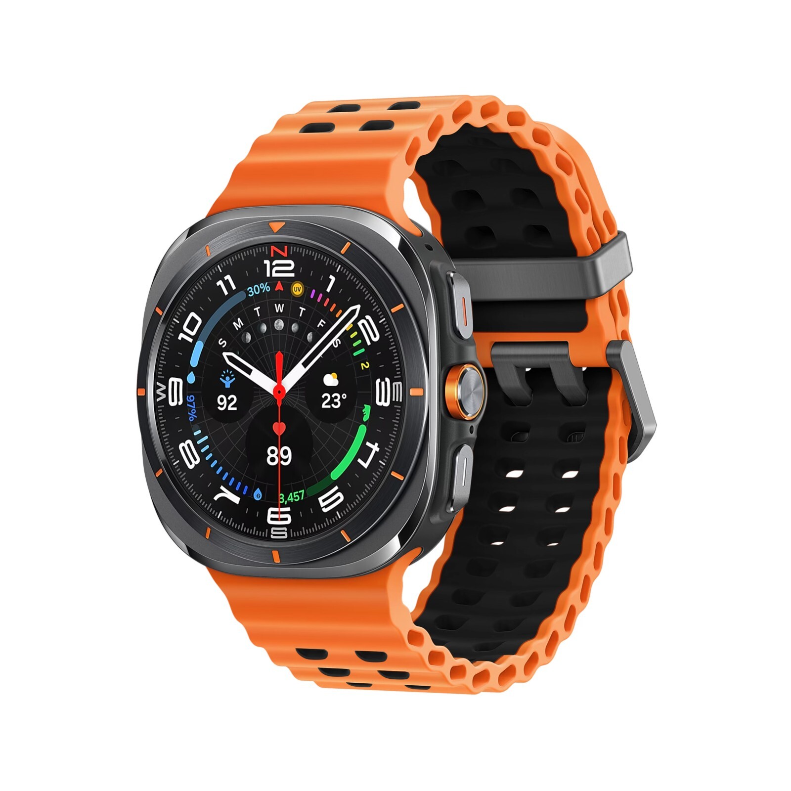 Marine Band For Samsung Galaxy Watch Ultra 47mm Strap TwoColor Silicone Sport