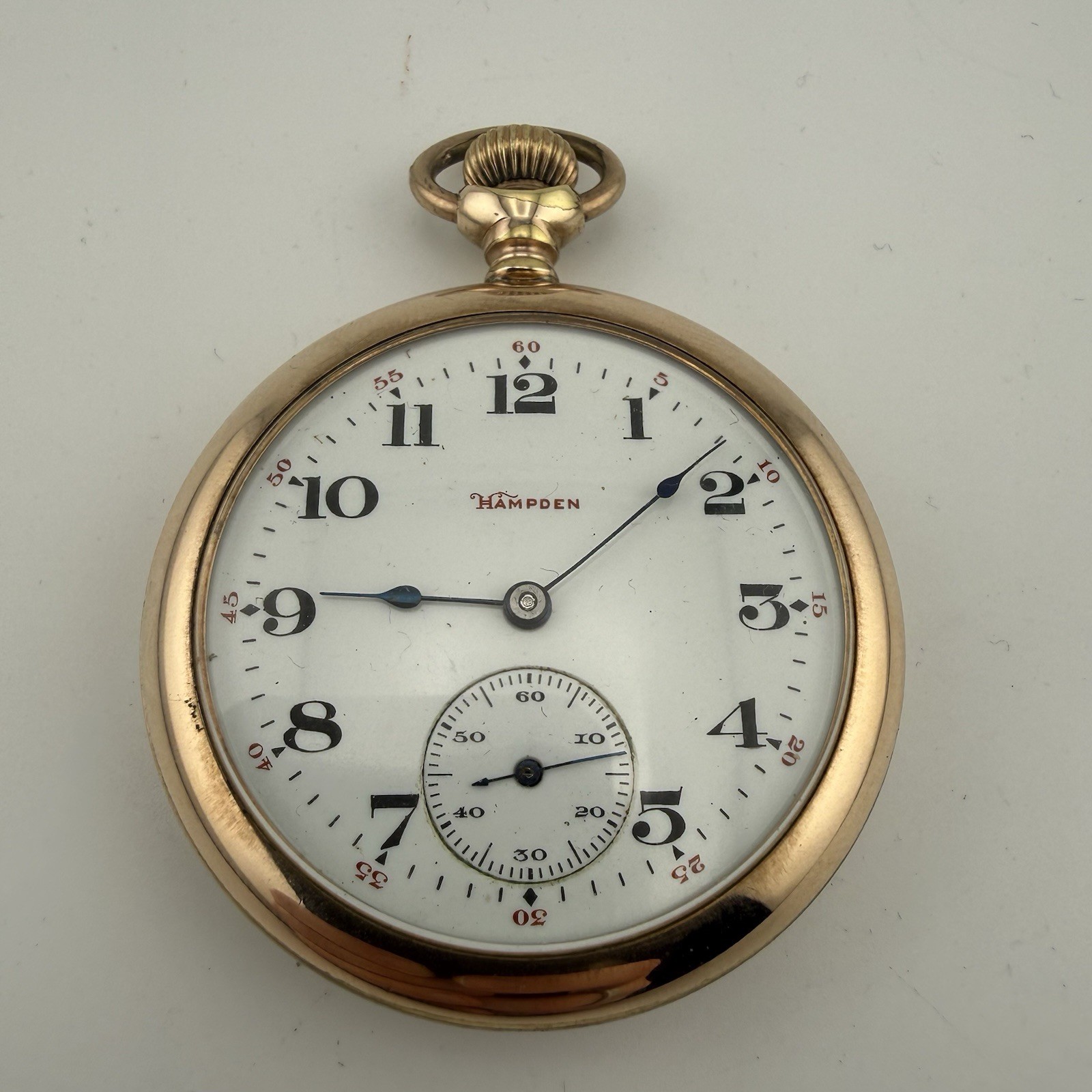 1907 Hampden General Stark 12s 15j Gold Filled Case Pocket Watch – Running