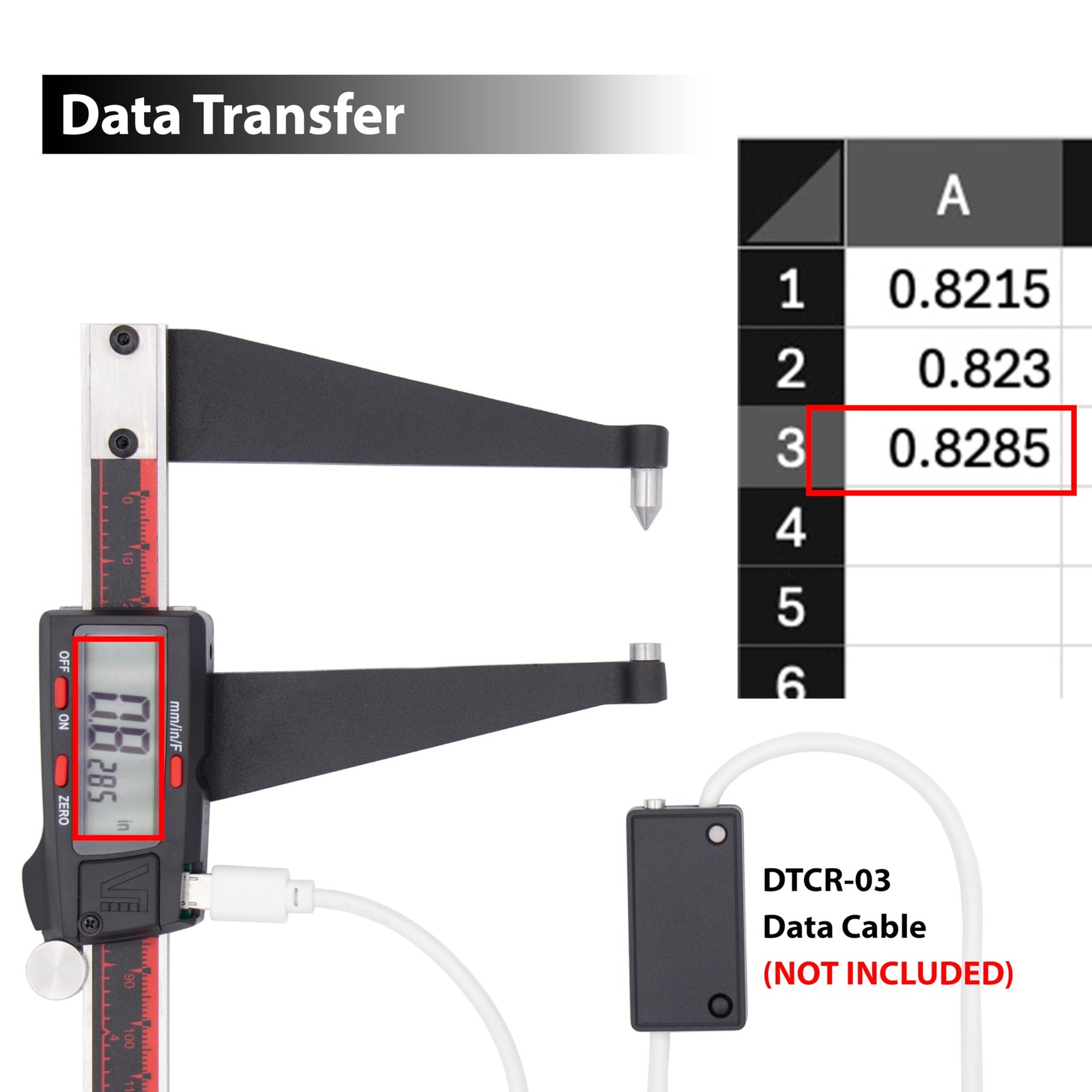 VINCA Digital Rotor Gauge 0-6″ Stainless Steel LCD