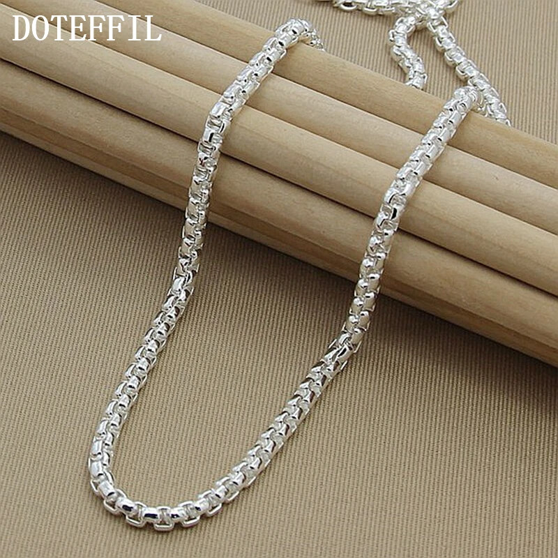 Cadena de Plata 925 para Hombre Mujer PUEDES Lucir Elegante y Atractiva