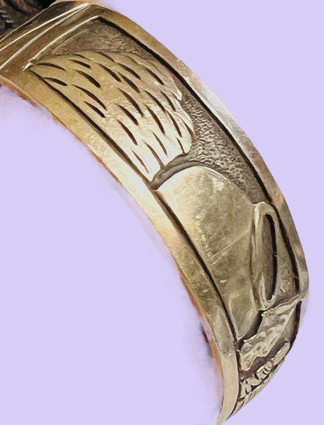 VTG BCT BECENTI STERLING SILVER NAVAJO OVERLAY STORYTELLER CUFF BRACELET 6.75”