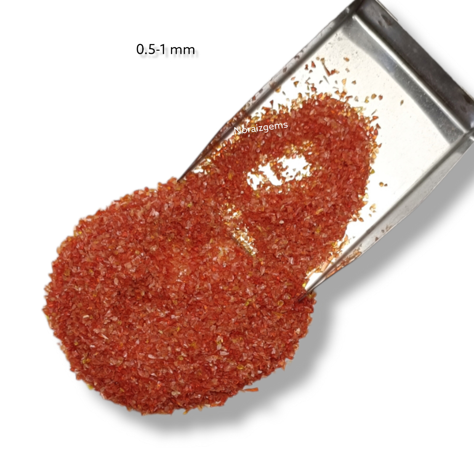 Crushed Orange Hydro Quartz Gemstone Coarse For Woodworking, Ring Inlay, Resin
