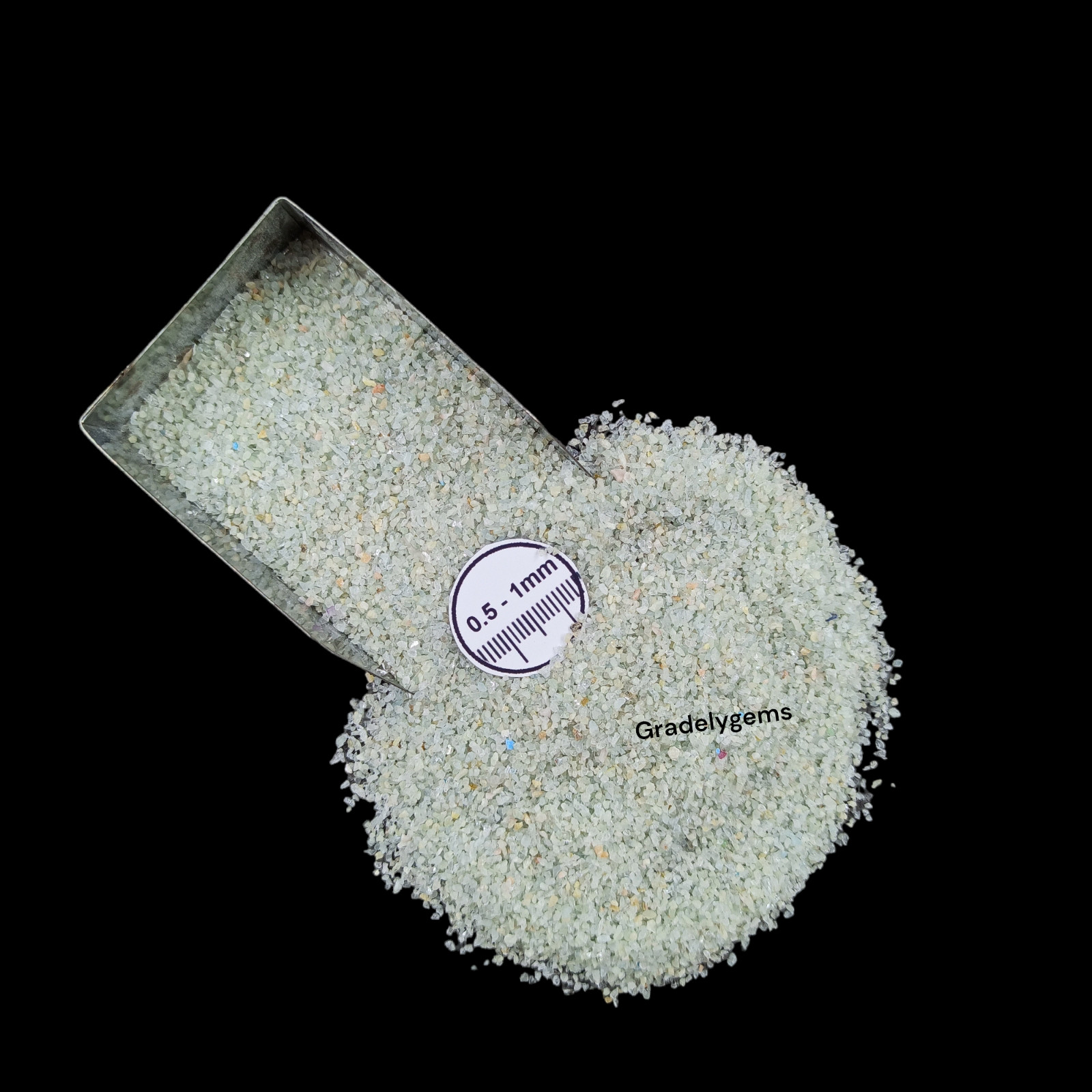 Premium Aquamarine Gemstone Crushed Powder – for Resin Art, Craft, Ring inlay