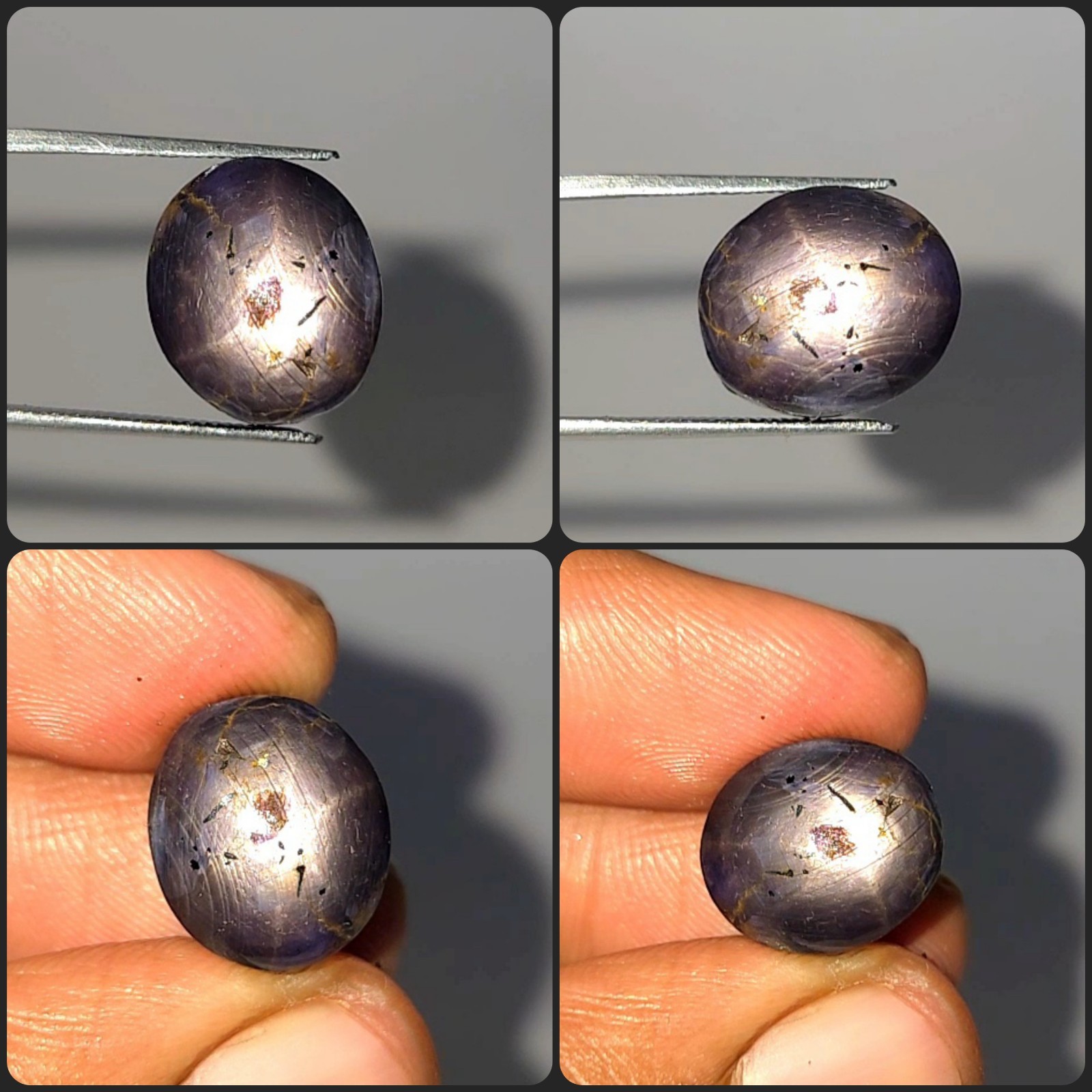 Natural 26.75 ct Star Sapphire Purple Oval Cabochon untreated loose gemstone