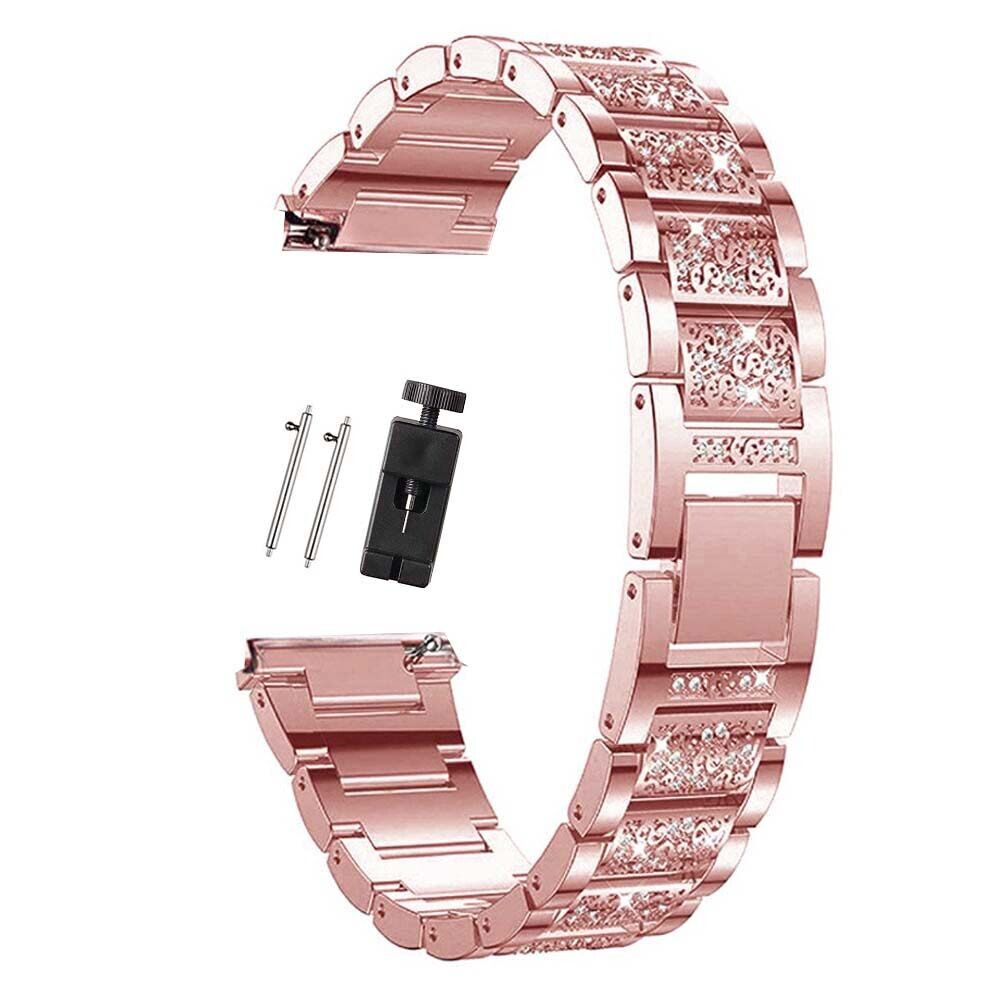 20mm 22mm Bling Diamond Watch Band Quick Release Metal Bracelet Stainless steel