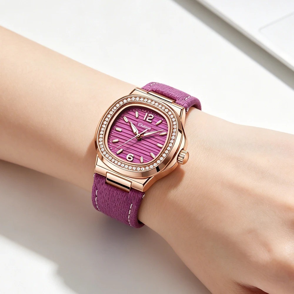 Luxury Brand Women’s Watches Waterproof Elegant Fashion Purple Watch for Women S