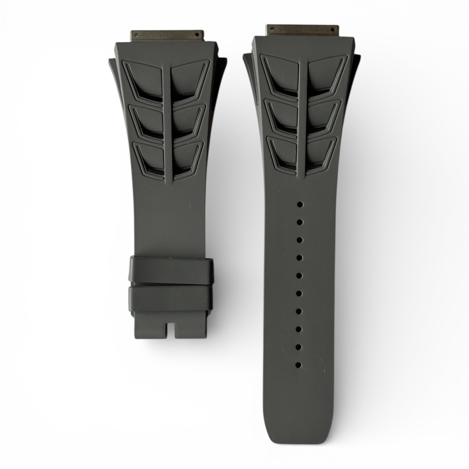 Replacement Gray FKM Rubber Watch Strap For Richard Mille RM030 35-02 /03