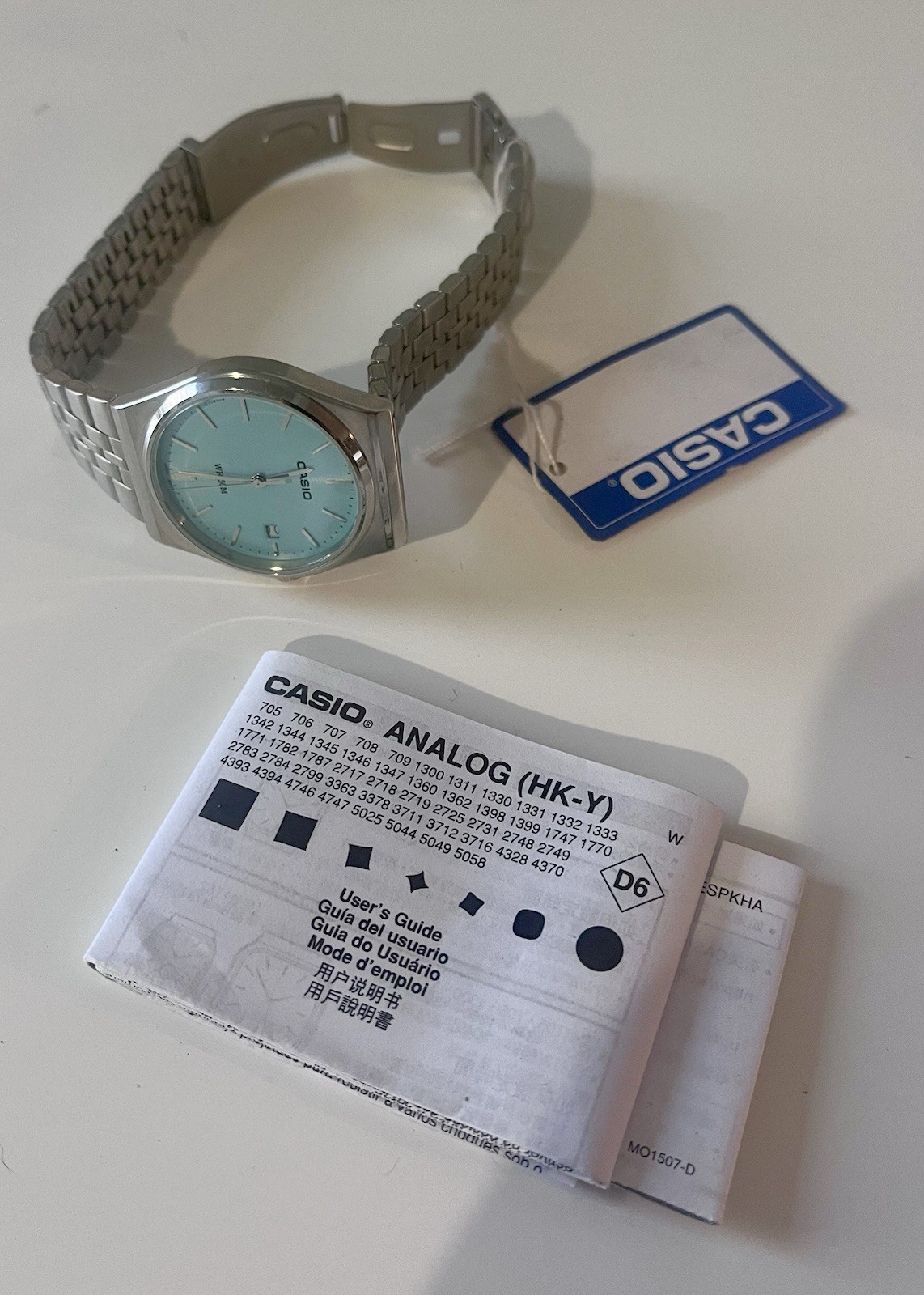 Casio MTP-B145D-2A1 Turquoise Blue Dial 36mm Nos Rare Tiffany Blue