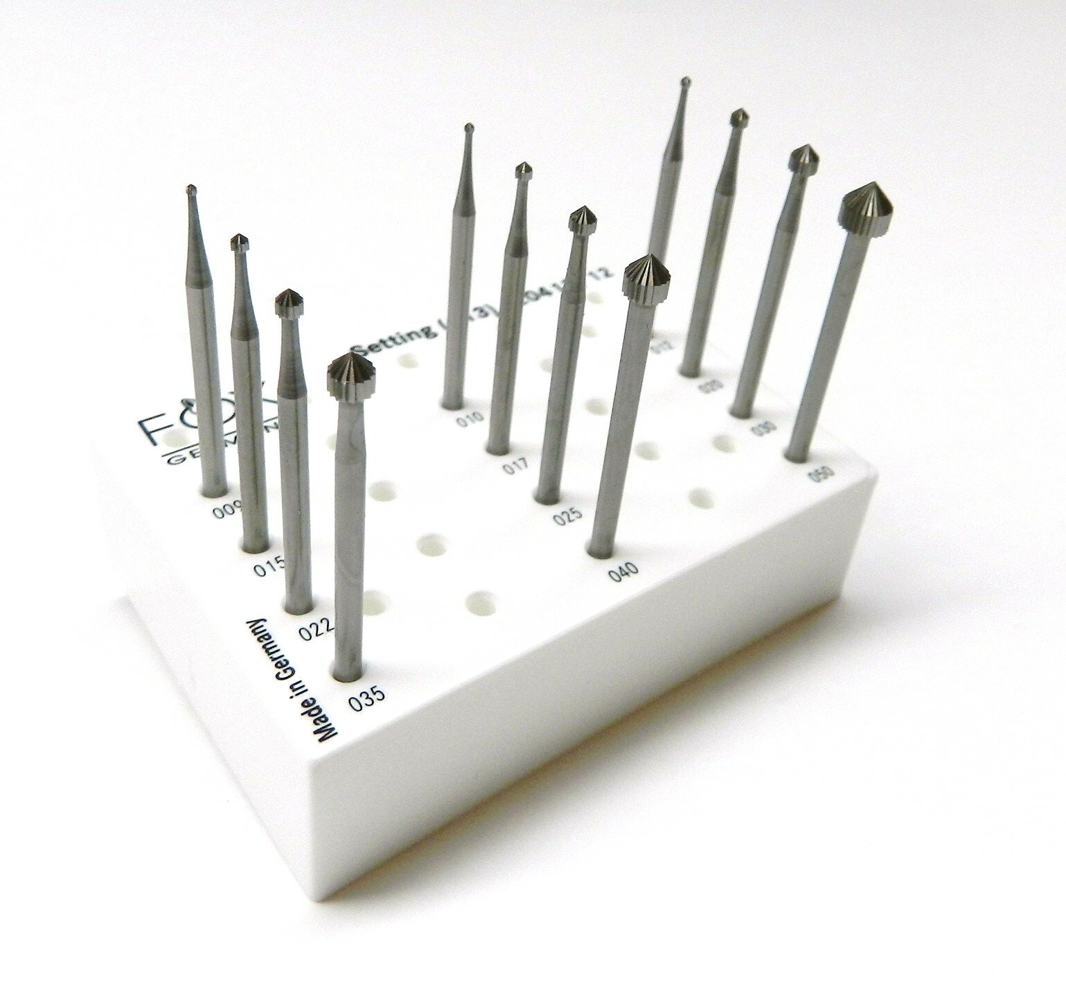 Fox Stone Setting Burs Set Fig 413 Jewelers Bur 12 Pc 009-050 Jewelry Making