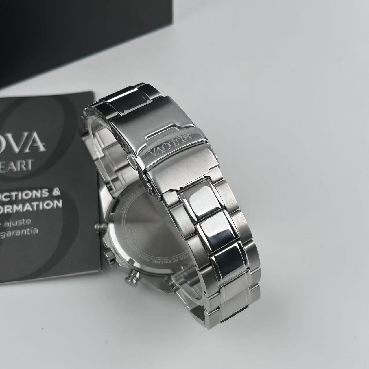 New Bulova Marine Star 96B256 Blue Dial Men’s Chronograph Quartz Watch 43mm