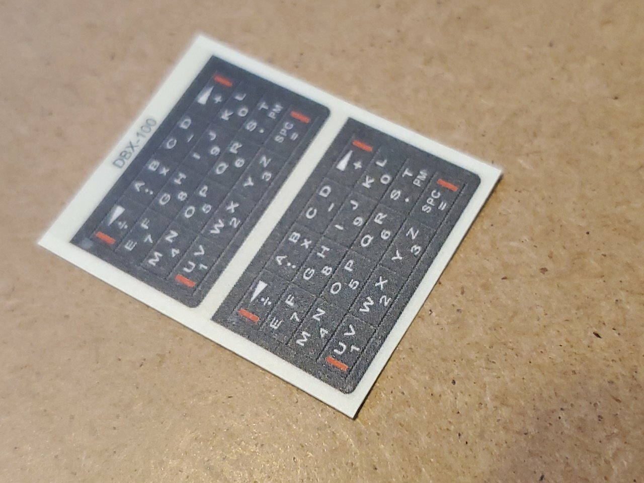 2x new DECALs for CASIO DBX-100 New MATT polyester laminated selfAdhesive