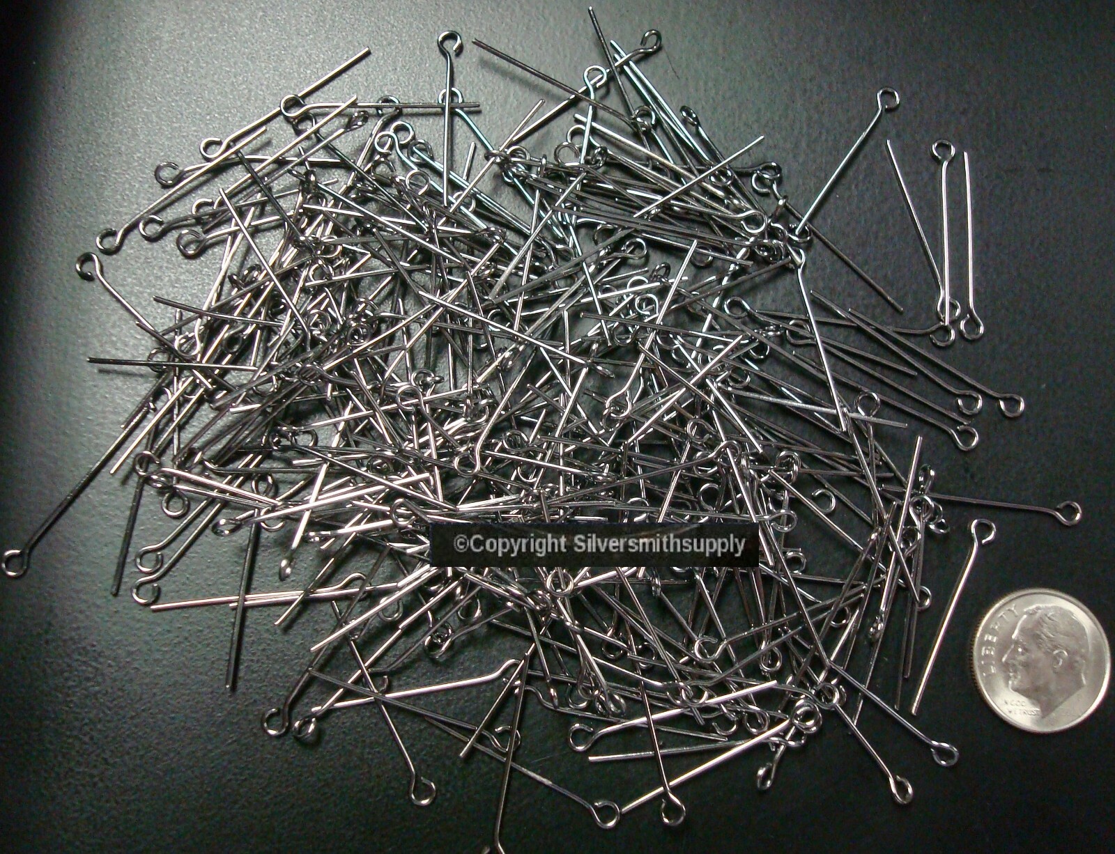 1 in Black plated 20 gauge eye pins 300 pcs bead findings earring parts FEP008C