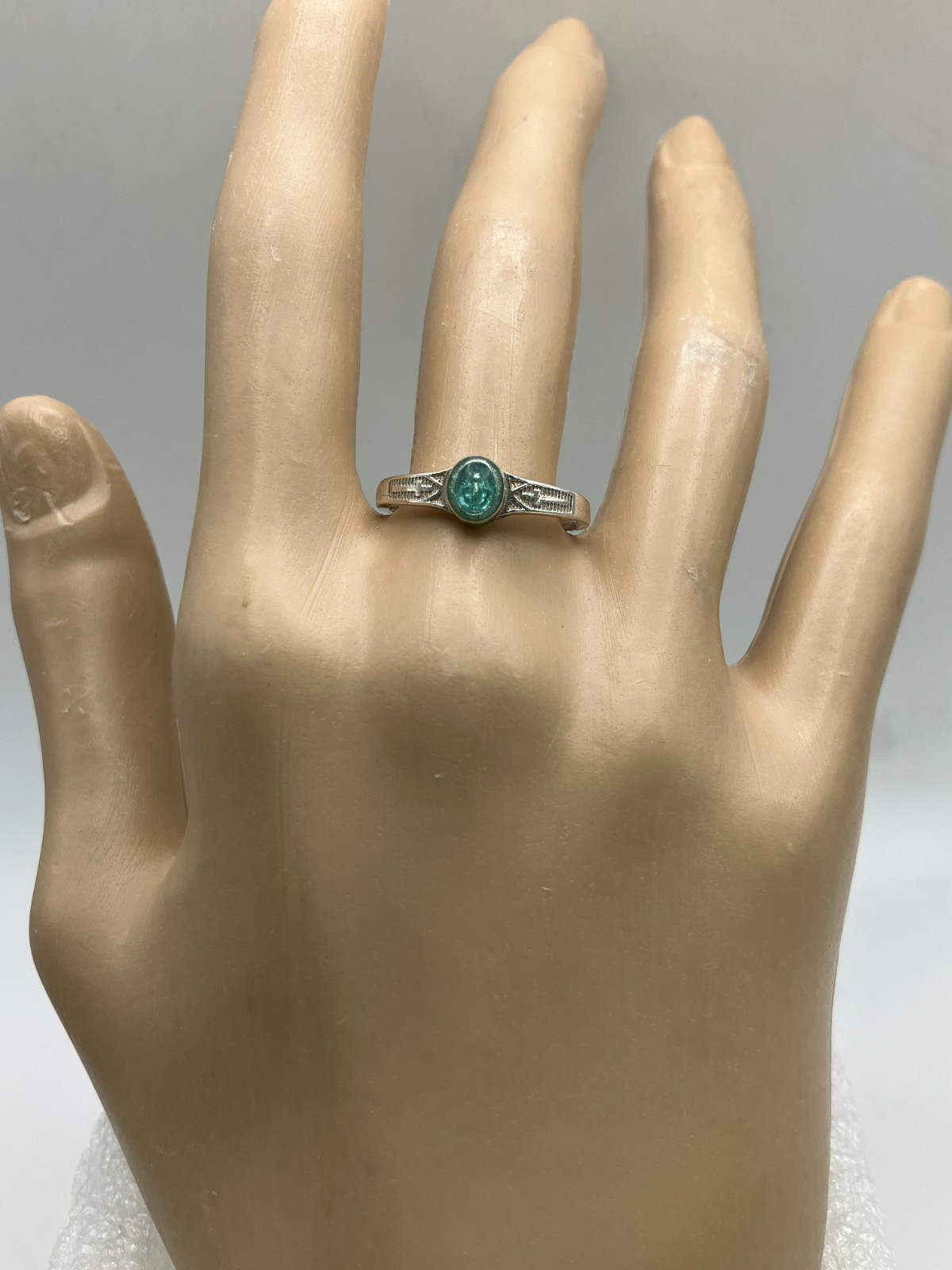 Bliss Sterling Silver Our Lady of Guadalupe and Cross Ring Size 8