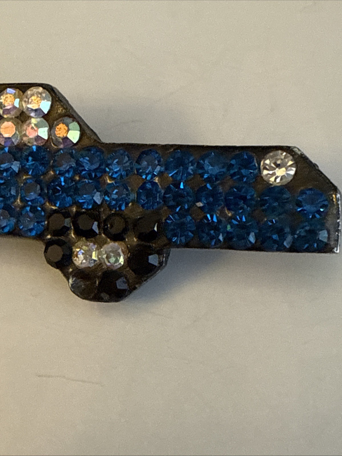 Vtg Art Deco Italian rhinestone auto Car Pin Idemaria Italy