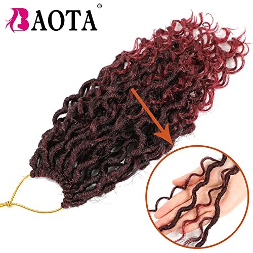 Goddess Locs Crochet Hair Faux Locs Crochet Hair for Black Omber Red Pre