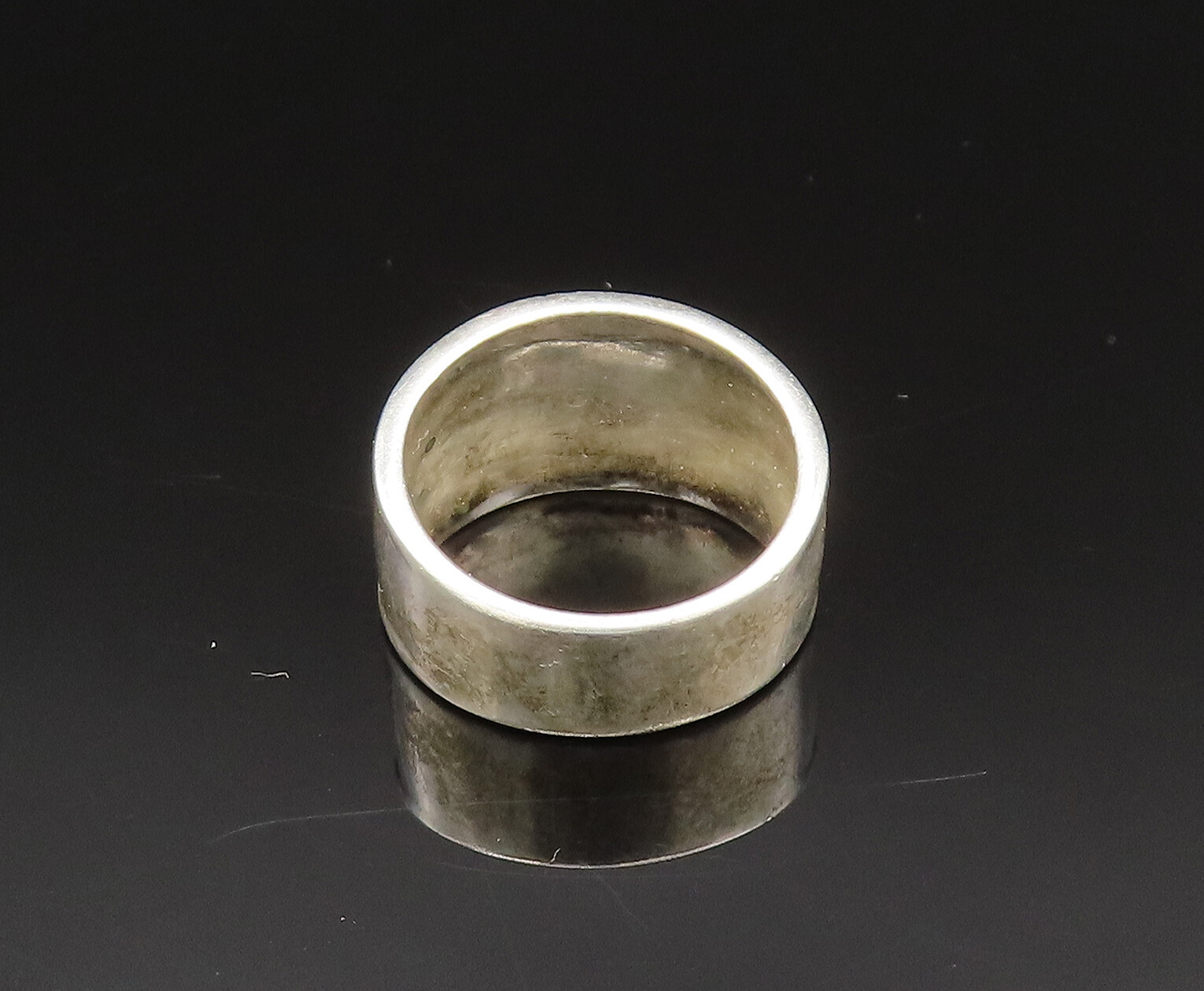 925 Silver Vintage Marcasite Diamond Shape Pattern Band Ring Sz 7 RG25563