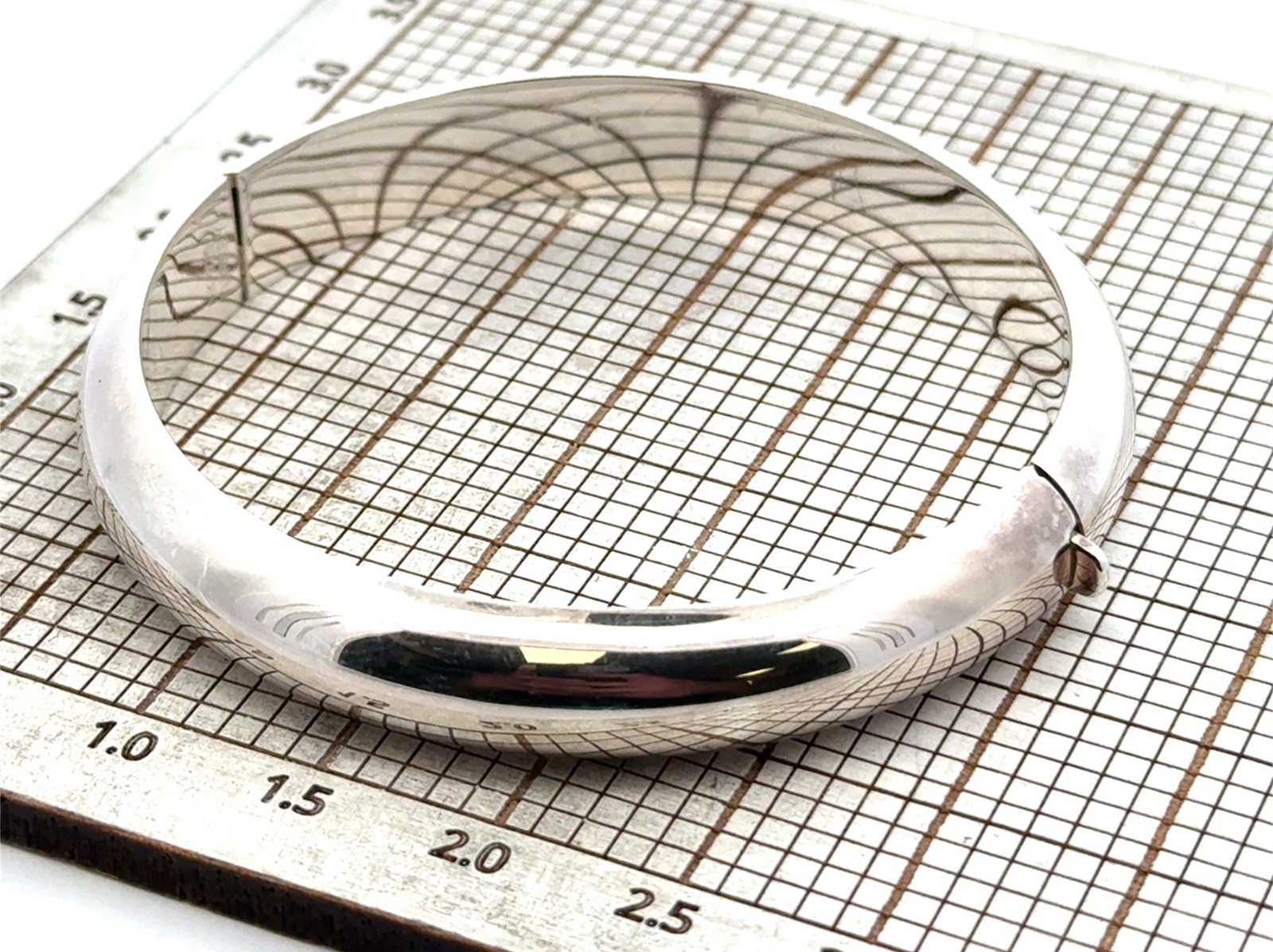 7.5” x 11mm 925 Sterling Silver Hinged Bangle Bracelet, 20.6g