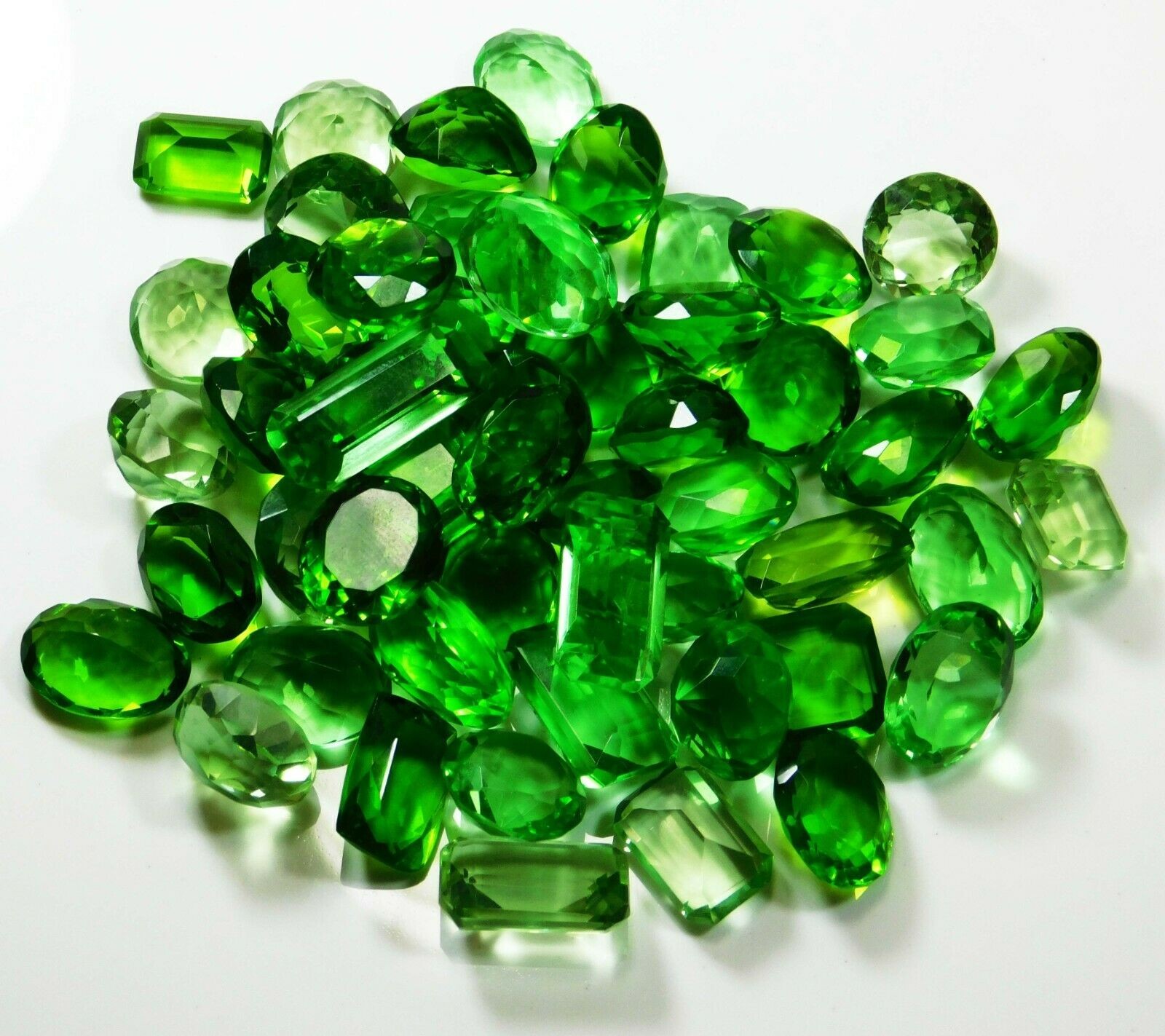 NATURAL Green Peridot 100 Ct CERTIFIED Loose Gemstone Lot For Jewelry Making