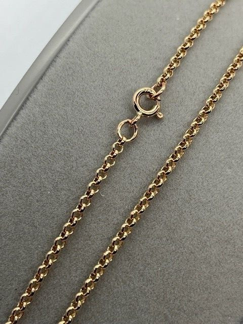 💕 🇬🇧 9ct Rose Gold 🇬🇧MADE IN UK 🇬🇧 2.25mm Belcher Chain 22″ / 55cm (RBBL)