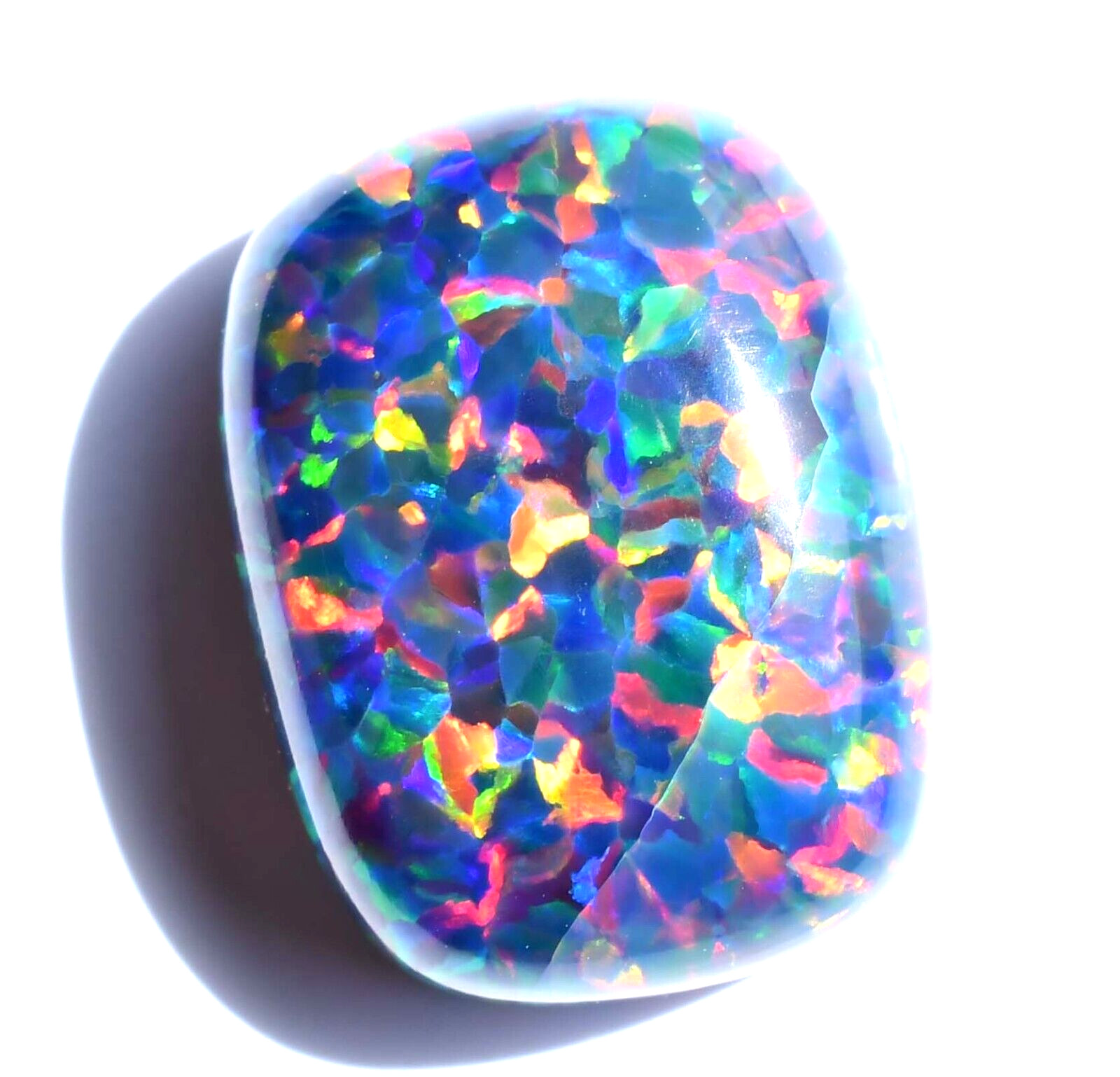 10.00 CT Natural Ethiopian Black Fire Opal Certified Very Rare Precious Gemstone