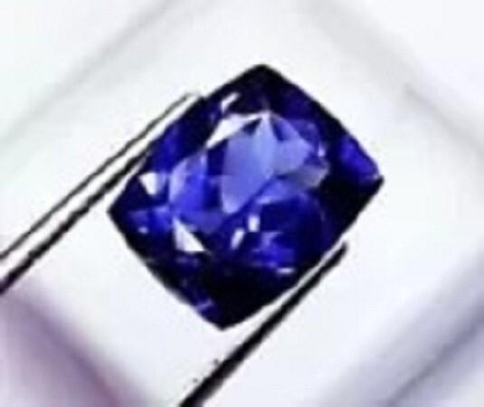 Natural Blue Tanzanite Certified 9.94 Ct Loose Cushion Cut Gemstone Excellent