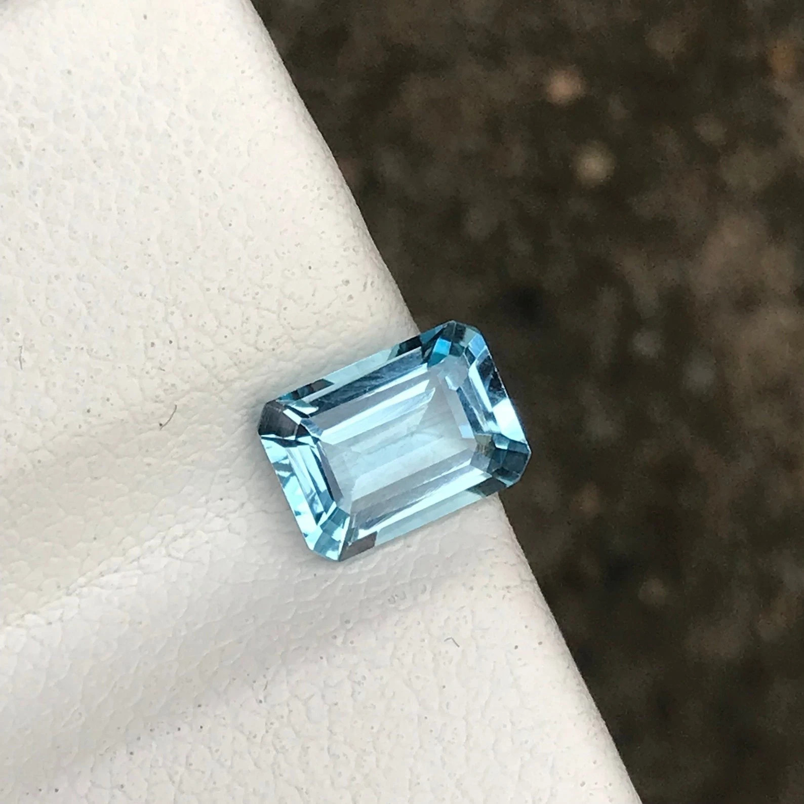 9.50 Ct Natural Santa Maria Blue Aquamarine Emerald Cut Certified Loose Gemstone