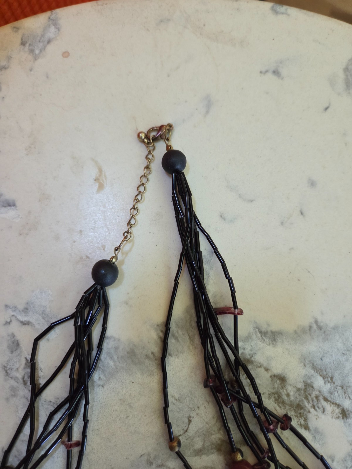Pretty Black & Red string necklace