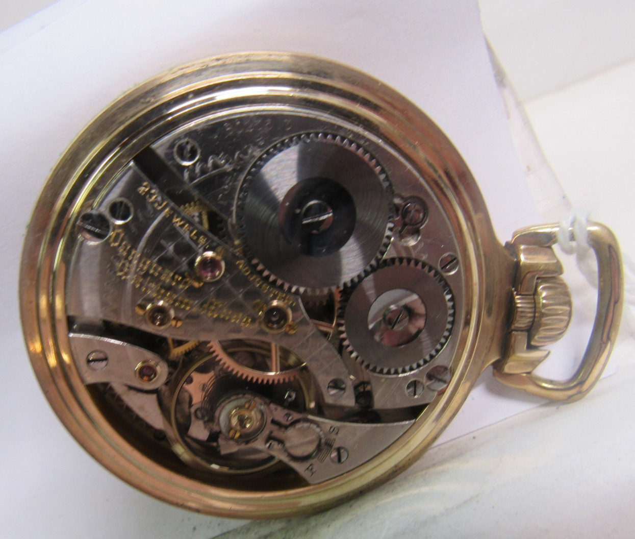 ANTIQUE VANGUARD WALTHAM POCKET WATCH WIND INDICATOR 23 JEWELS RAILROAD 1OK GF *