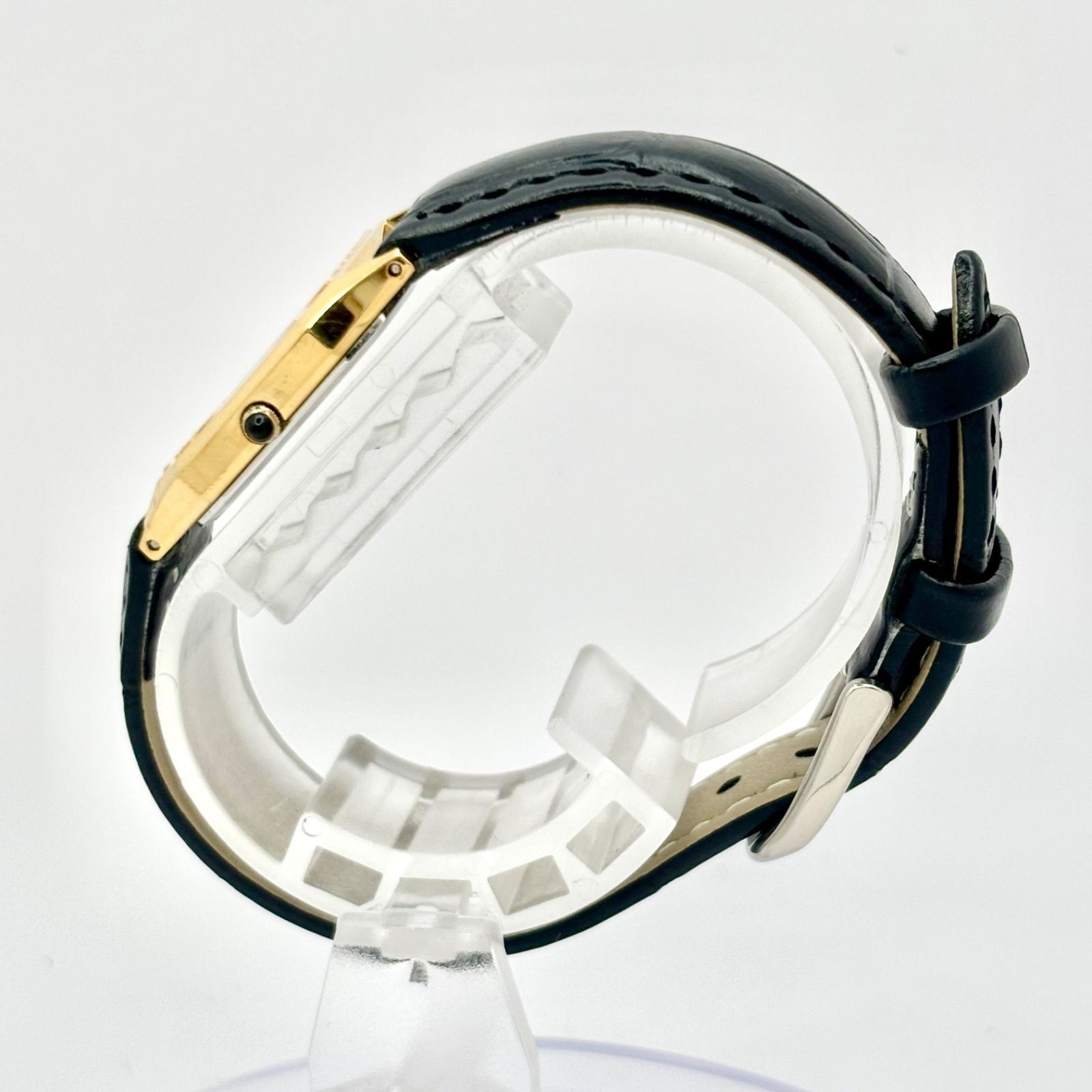 Good condition New battery SEIKO Exceline octagon ladies wristwatch gold 7321 57