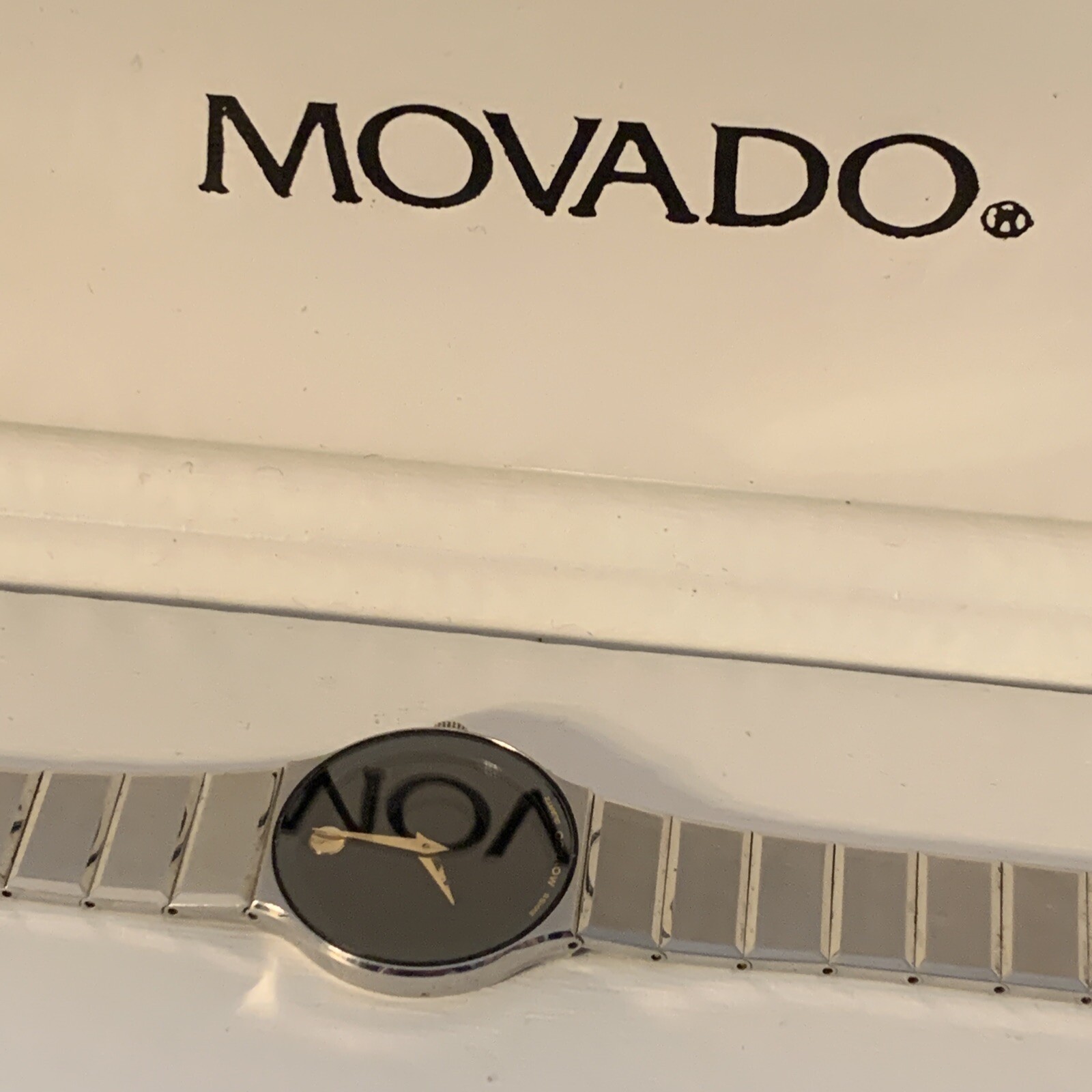 MOVADO MUSEUM WATCH 84-40-881 1341968 ULTRA THIN BLACK DIAL WTH BOX WORKING