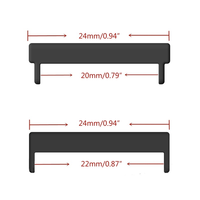 1 Pair 24mm to 22mm/20mm Replacement Connector for Suunto7/9/D5i Wristband