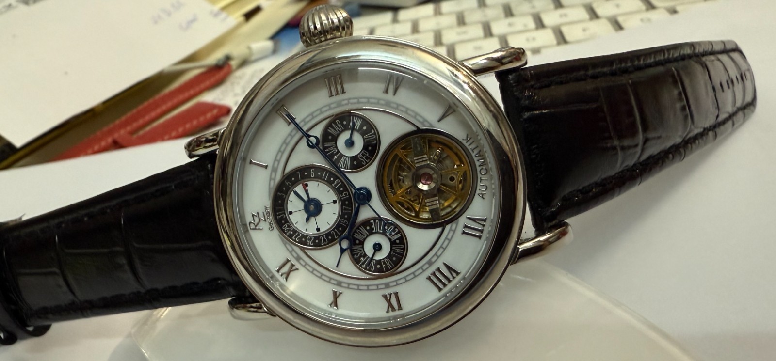 Men’s Watch Automatic Rz Stainless Tag-Monat-Datum 2.Uhrzeit 1 21/32in Richter &