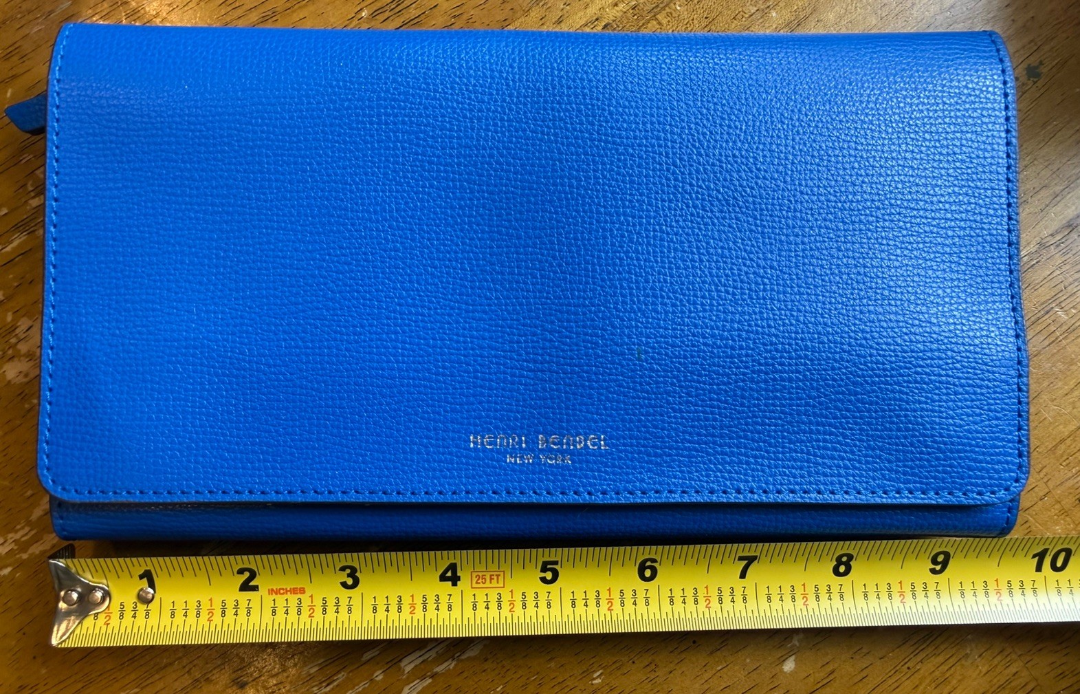 Henri Bendel Blue Travel Jewelry Organizer Case Roll Zip Storage New NWOT