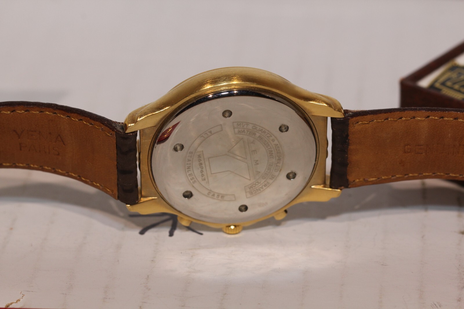 YEMA Paris Gold bezel white dial watch MODEL: Y211fe028