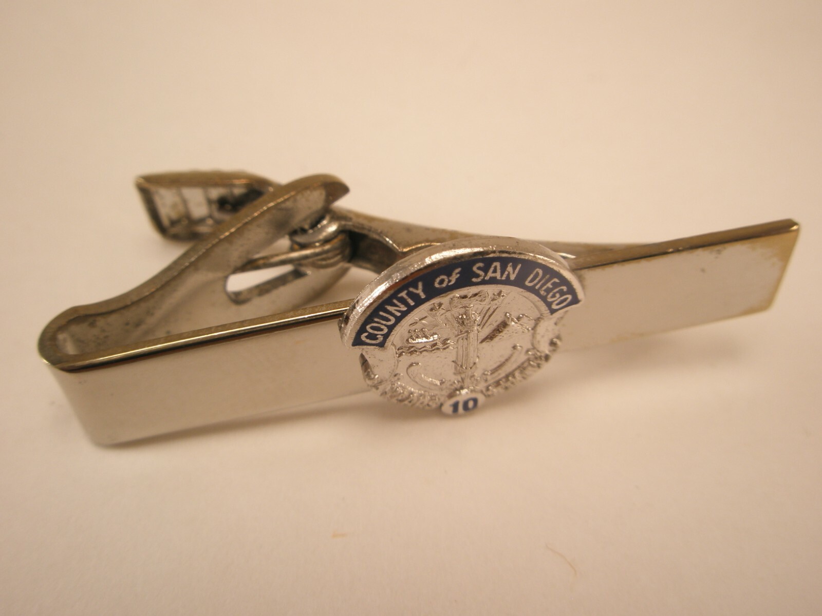 County of San Diego 10 Years of Service Vintage Tie Bar Clip california