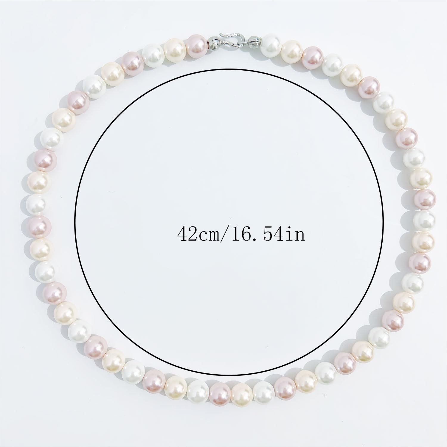Pearl Choker Necklace for Women Pearl Beaded Necklace Colorful Pearl Neckla – 01