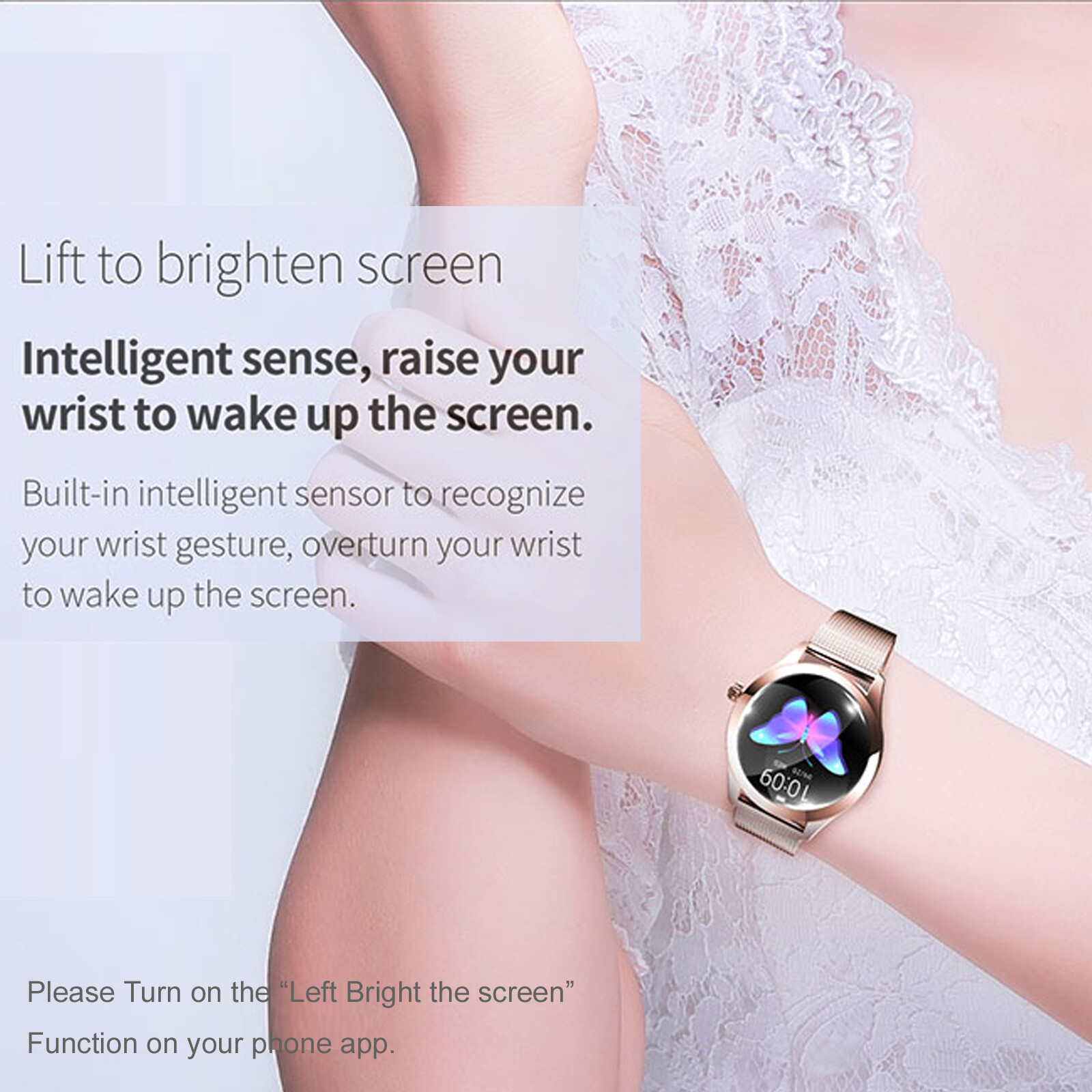Women Smart Watch Fitness Tracker Sleep Monitor Smartwatch for Android iOS