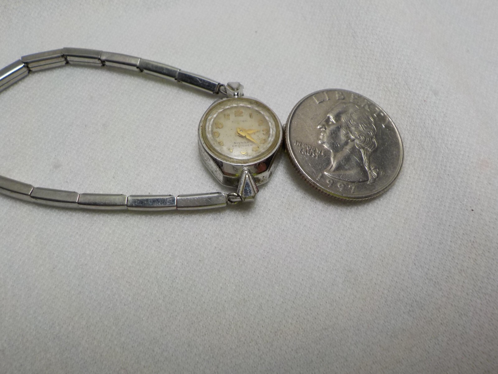 VINTAGE CROTON NIVADA GRENCHEN LADIES WRIST WATCH 1OK RGP WATCHMAKER