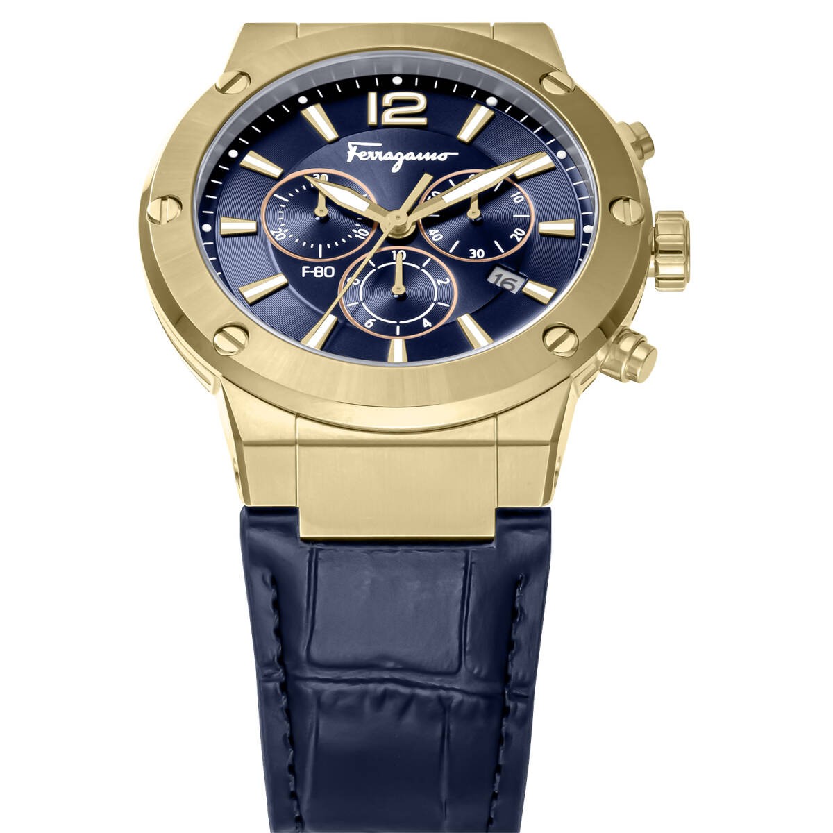 [B1Y] Ferragamo Watch Chrono 44mm Men’s Navy Blue SFEX00723 [w2w]