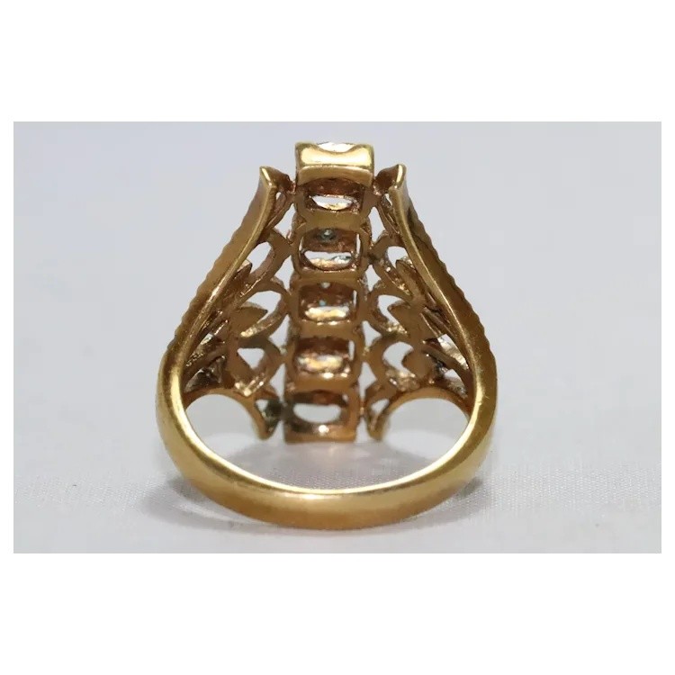 Vintage 14 KT Gold Overlay Sterling Silver Ring