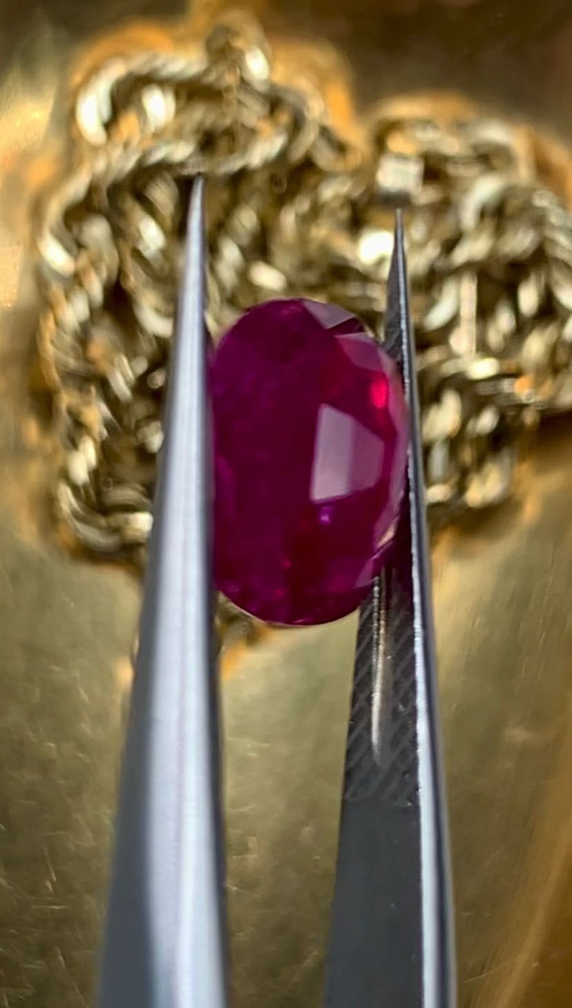 2.25Ct Natural Unheated Rare Purplish-Red Ruby From Mozambique