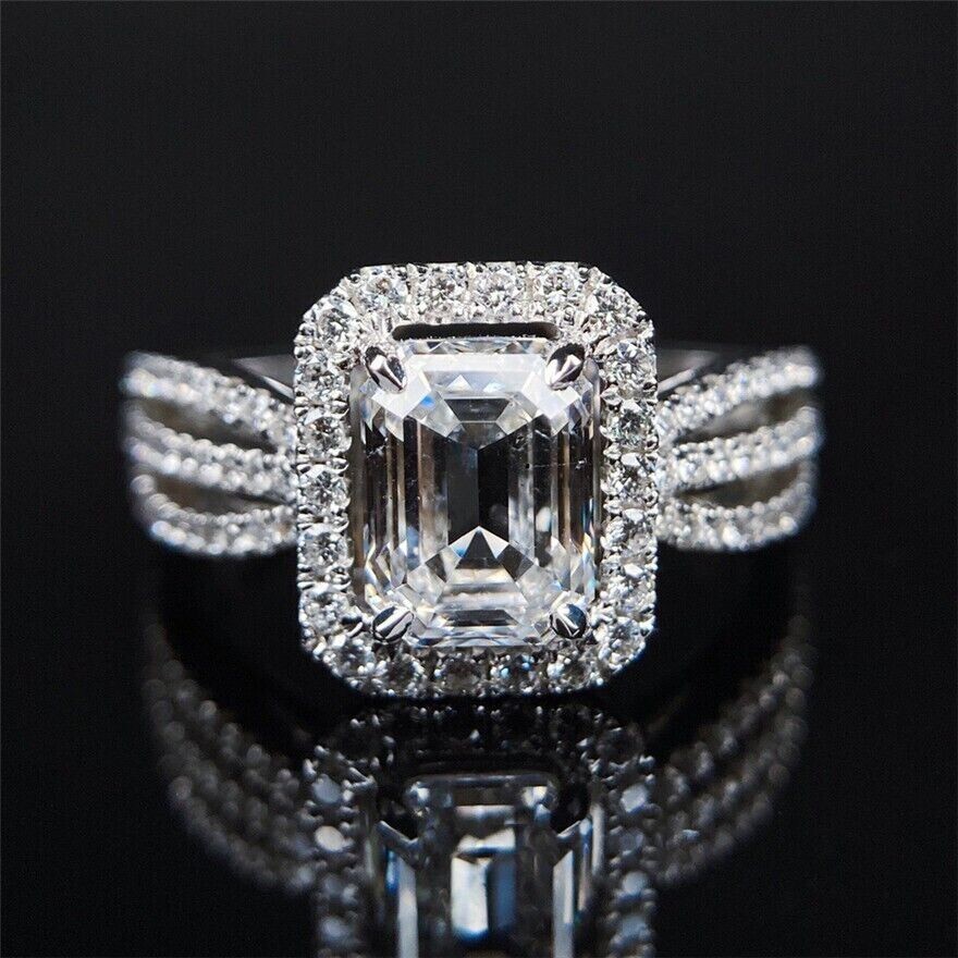 2.65 CT CZ Classic Ring Silver Plated Sweet Halo Proposal Ring Thanksgiving Ring