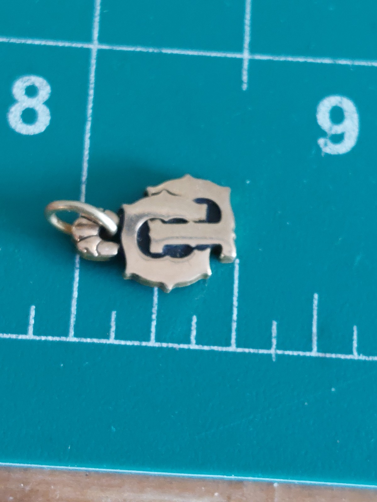 CTO charm Marked 1/5 10k Gold Stylized OD Initials