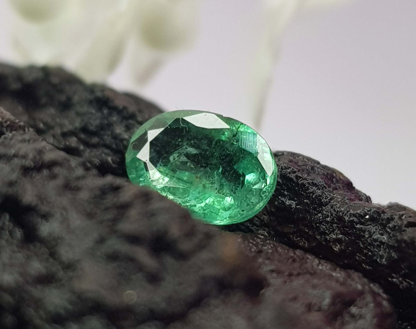 0.66 Ct Natural Emerald Oval Cut Rich Green Zambian Mines Top Quality Gemstone