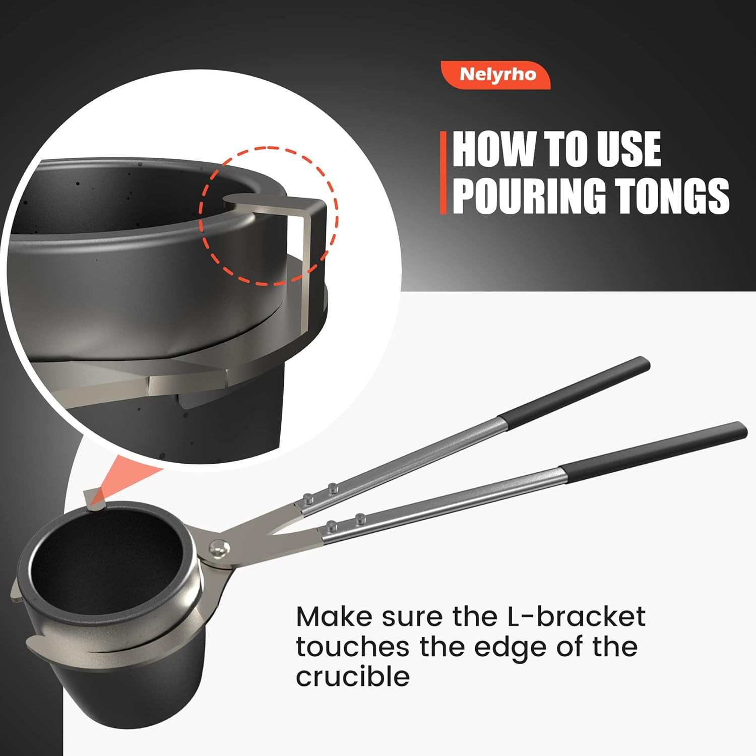 #10 (26Lbs-12Kg) Crucible Tongs Set with Lifting Tongs, Pouring Tongs and 2 Grap